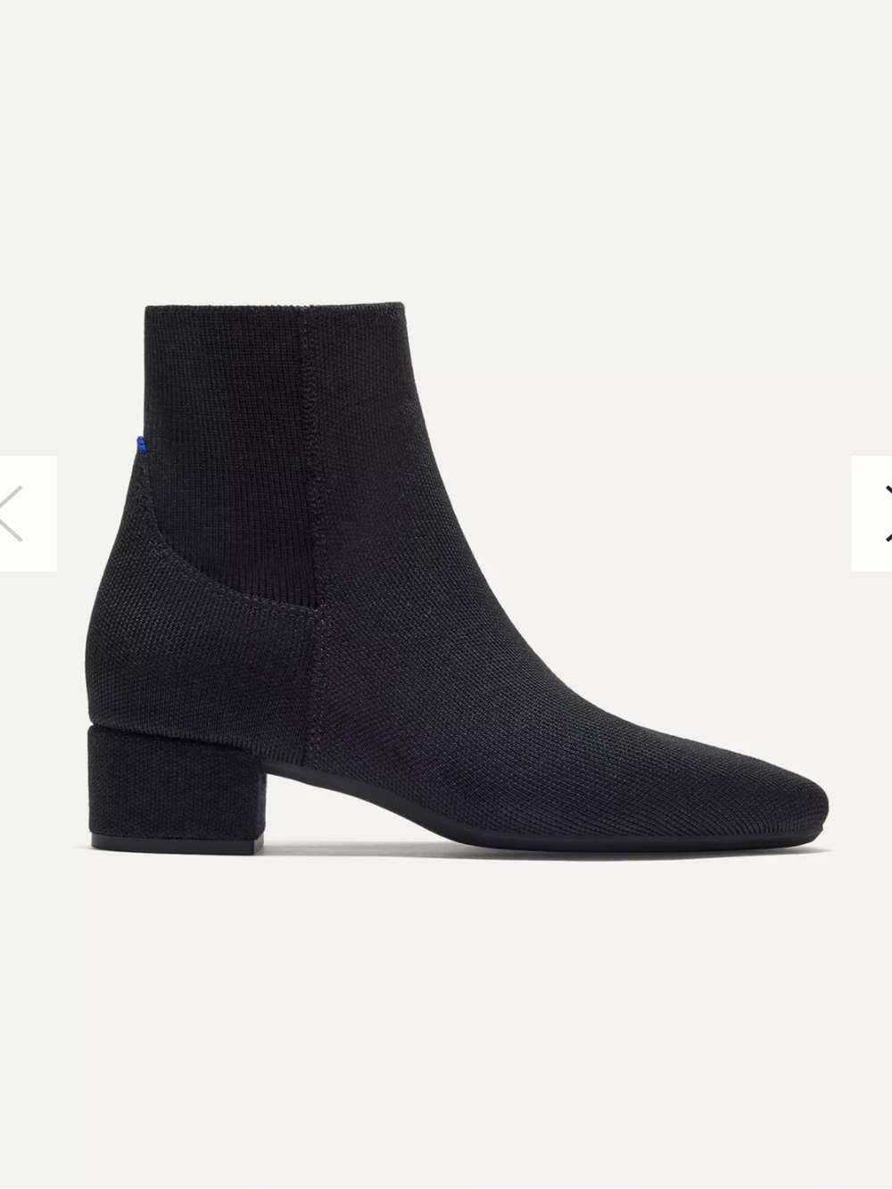 Rothy’s The Classic Boot Black Knit Ankle Boots Size 9.5 NWOT